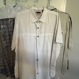 Men's casual dress white shirt Van Heusen Traveler 2XL
